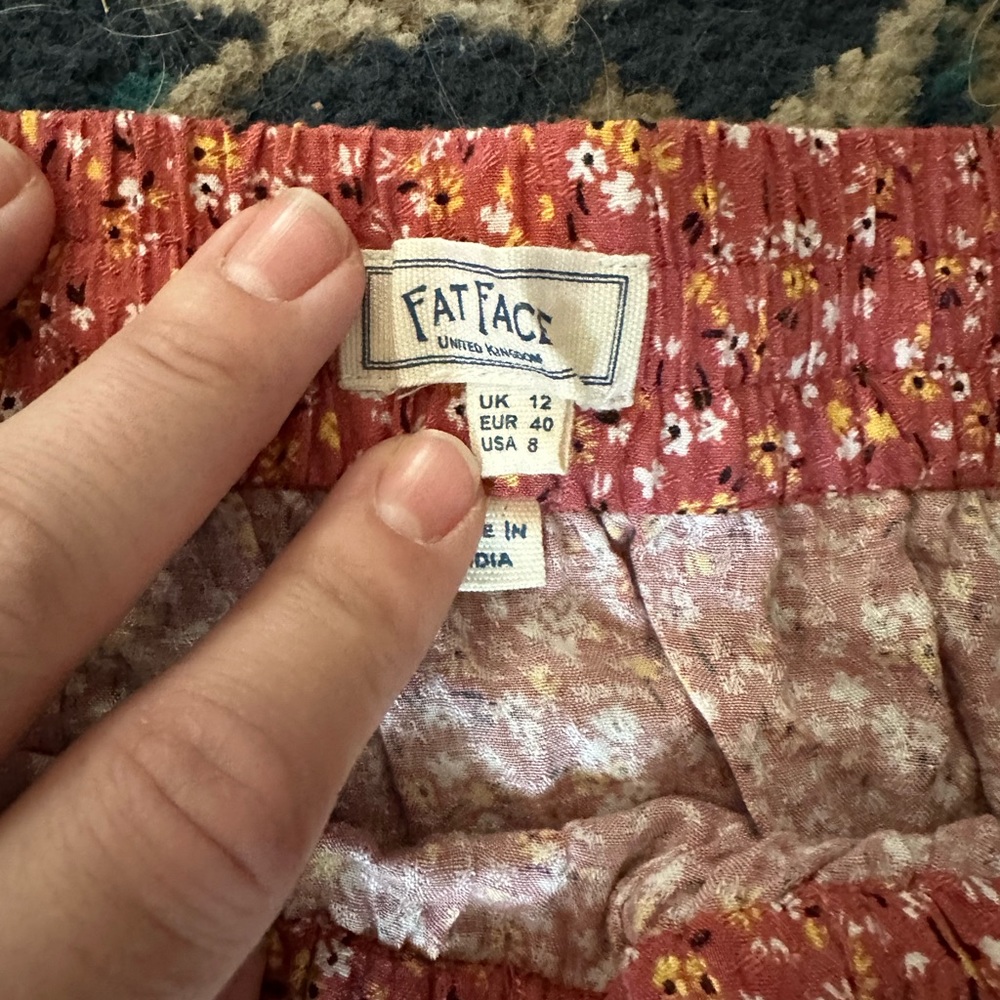 Fat face floral skirt